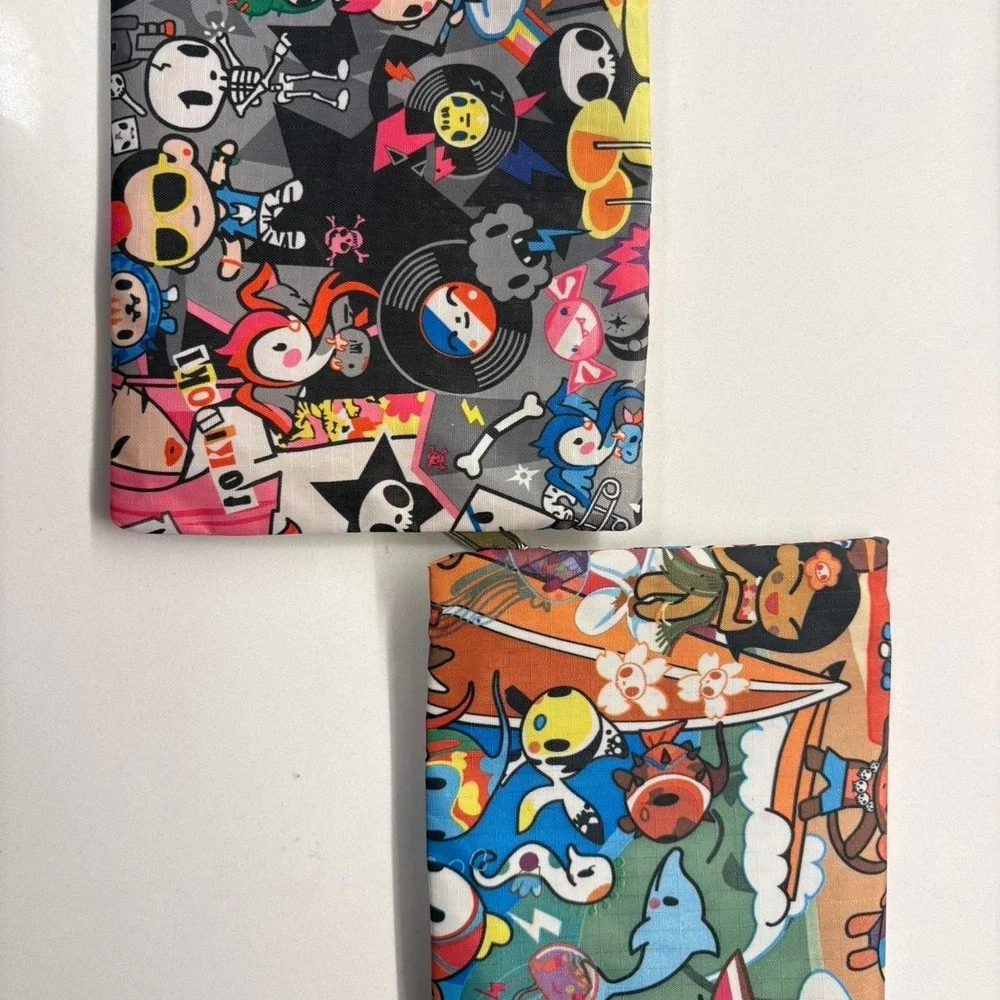 Tokidoki multi coloured pouches